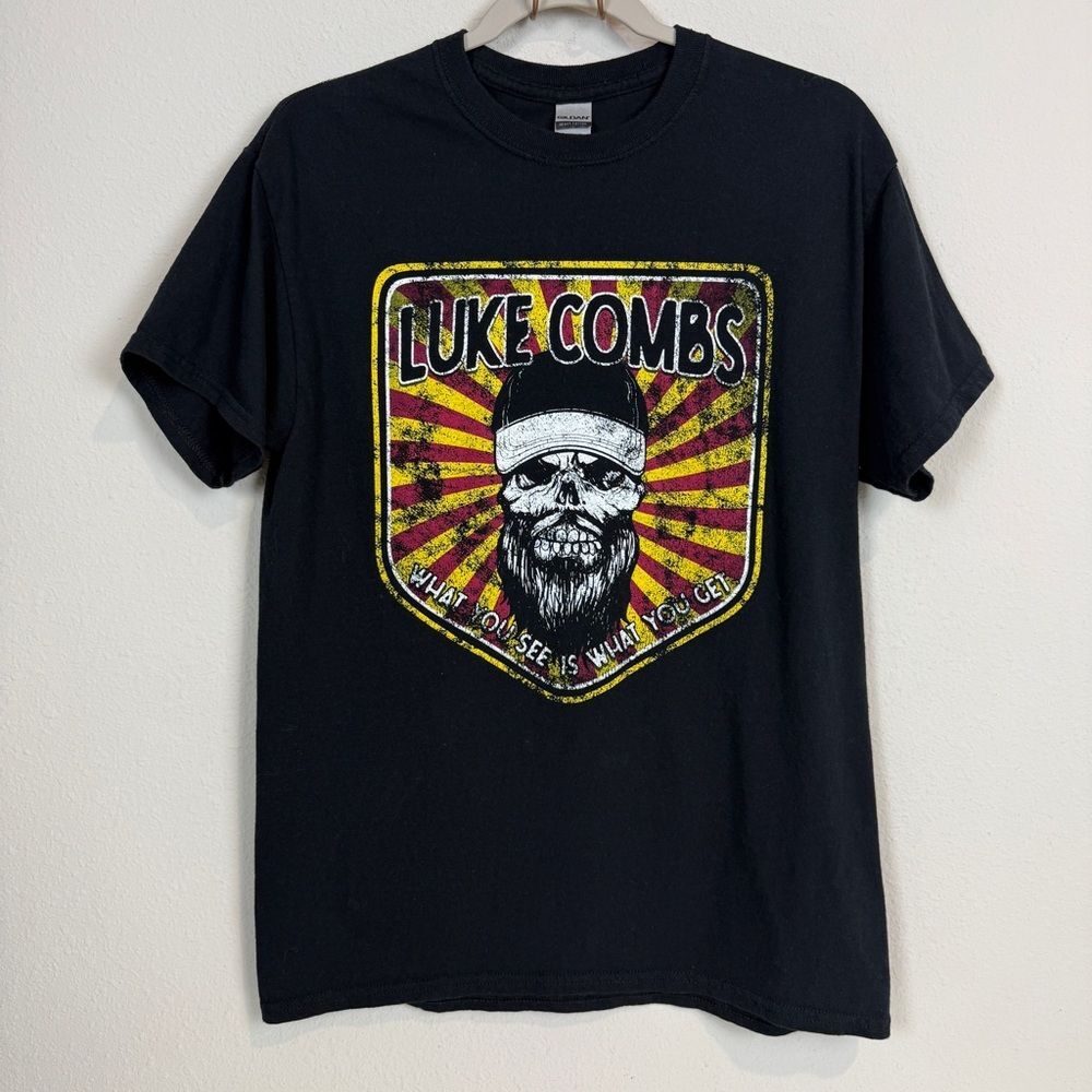 Luke Combs Black 2021 Concert Short Sleeve Graphic T-Shirt M